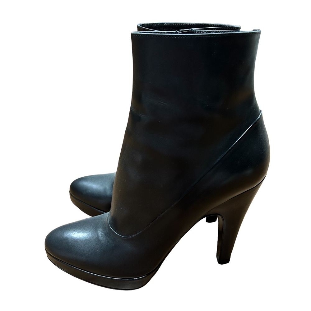 Prada Black Leather AnkleBoots Size 9.5